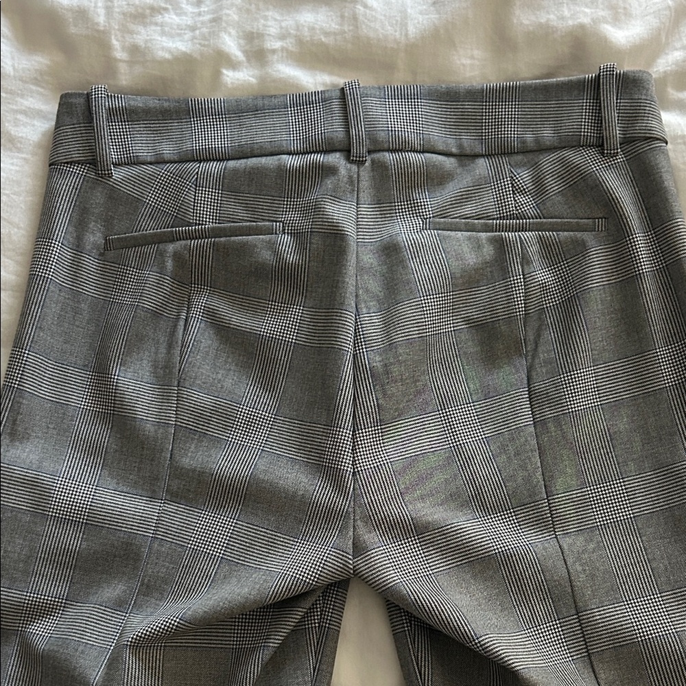 J. Crew Cameron Black and White Plaid Pants- 10 TALL - Picture 7 of 12